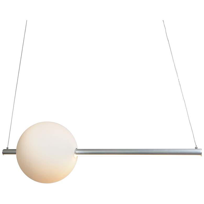 Image 1 ABRA ORB Linear Bar Pendant with Up-Down Illumination Orb Aluminum