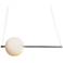 ABRA ORB Linear Bar Pendant with Up-Down Illumination Orb Aluminum