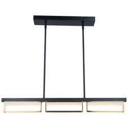 ABRA Pane 3- Light Framed Pendant   Black:Bronze