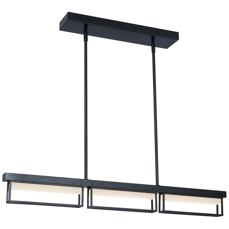 Image 1 Abra Pane 4- Light Framed Pendant with Frosted Glass Diffuser