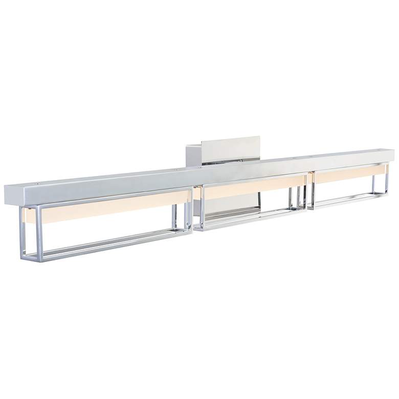 Image 1 ABRA Pane Large Framed Vanity Chrome