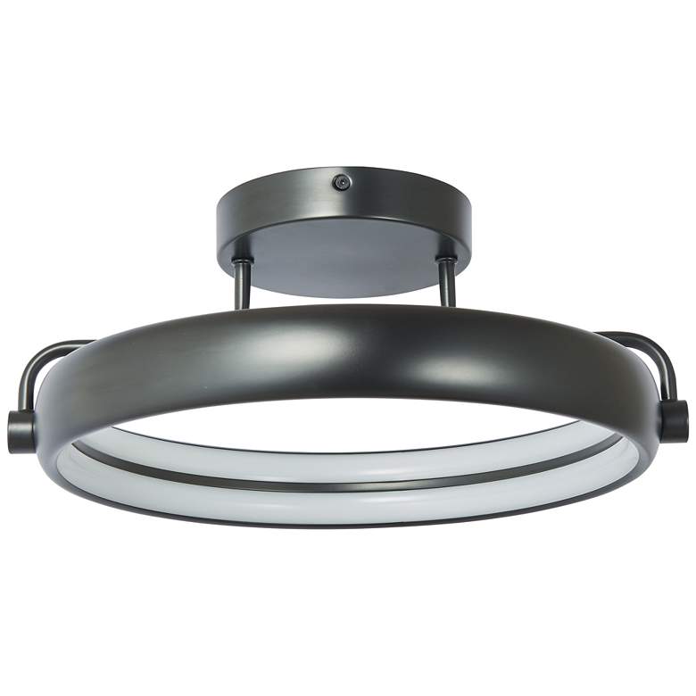 Image 1 Abra Rave Round LED Flushmount TS-Titanium Silver
