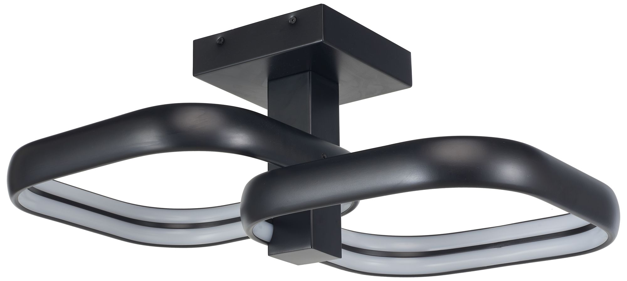 Abra Rave Triple Square Dual LED Bar Flushmount Matte Black