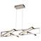 Abra Rectangular Pendant with Four Pivoting Light Guide Diffusers