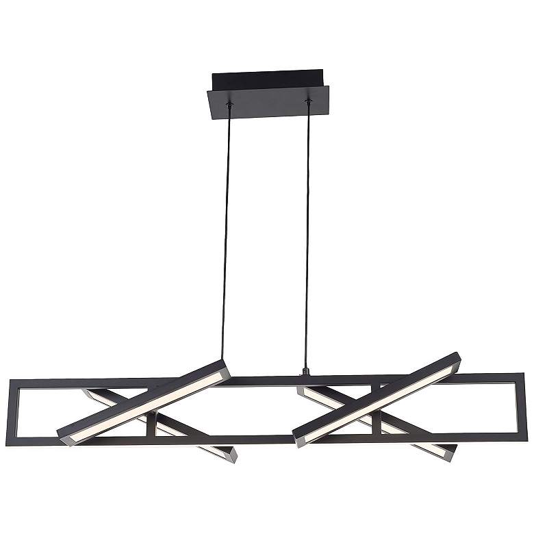 Image 1 Abra Rectangular Pendant with Four Pivoting Light Guide Diffusers