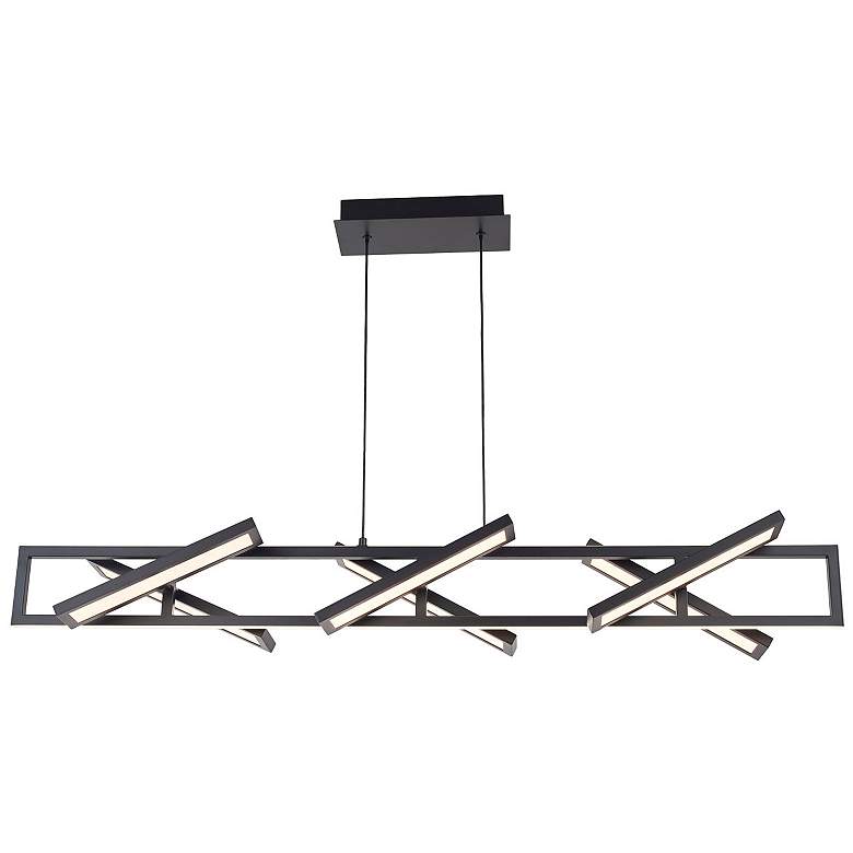 Image 1 Abra Rectangular Pendant with Six Pivoting Light Guide Diffusers