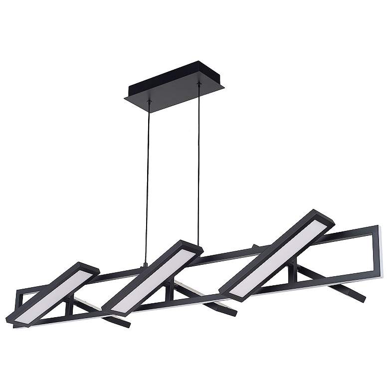Image 3 Abra Rectangular Pendant with Six Pivoting Light Guide Diffusers more views