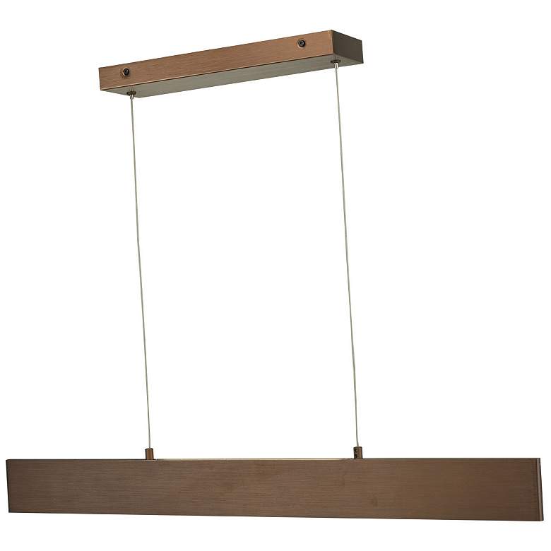 Image 1 ABRA Slim 32 inch Cable Suspended LED Pendant with Up-Down Light BB- Bronze