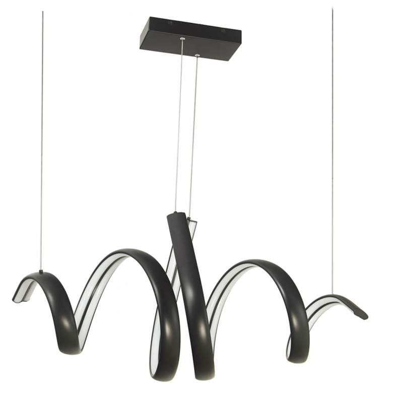 Image 1 Abra Sling Bowed LED Pendant MB-Matte Black