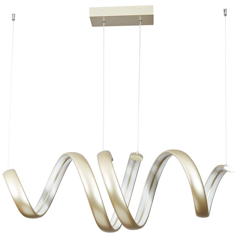 Image 1 Abra Sling Tiered Bar Pendant BB-Brushed Brass