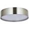 Abra Snare 14" Metal Cylinder and Frosted Glass Flushmount