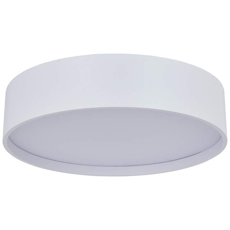 Image 1 Abra Snare 14" Metal Cylinder and Frosted Glass Flushmount