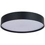 Abra Snare 17" Metal Cylinder and Frosted Glass Flushmount with High O