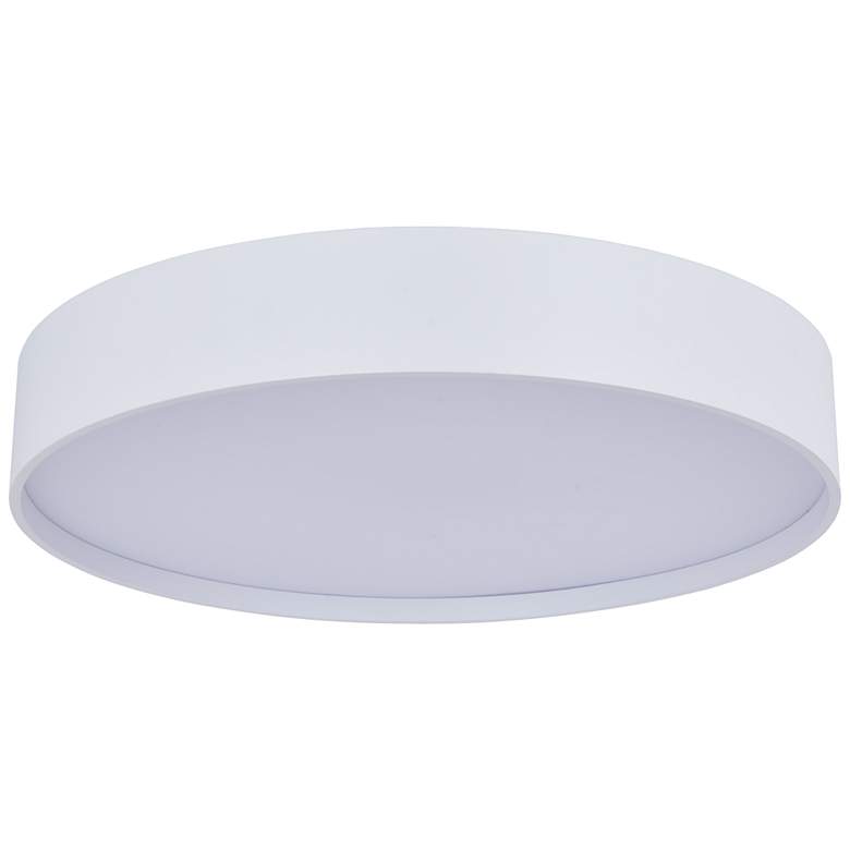 Image 1 Abra Snare 17" Metal Cylinder and Frosted Glass Flushmount with High O