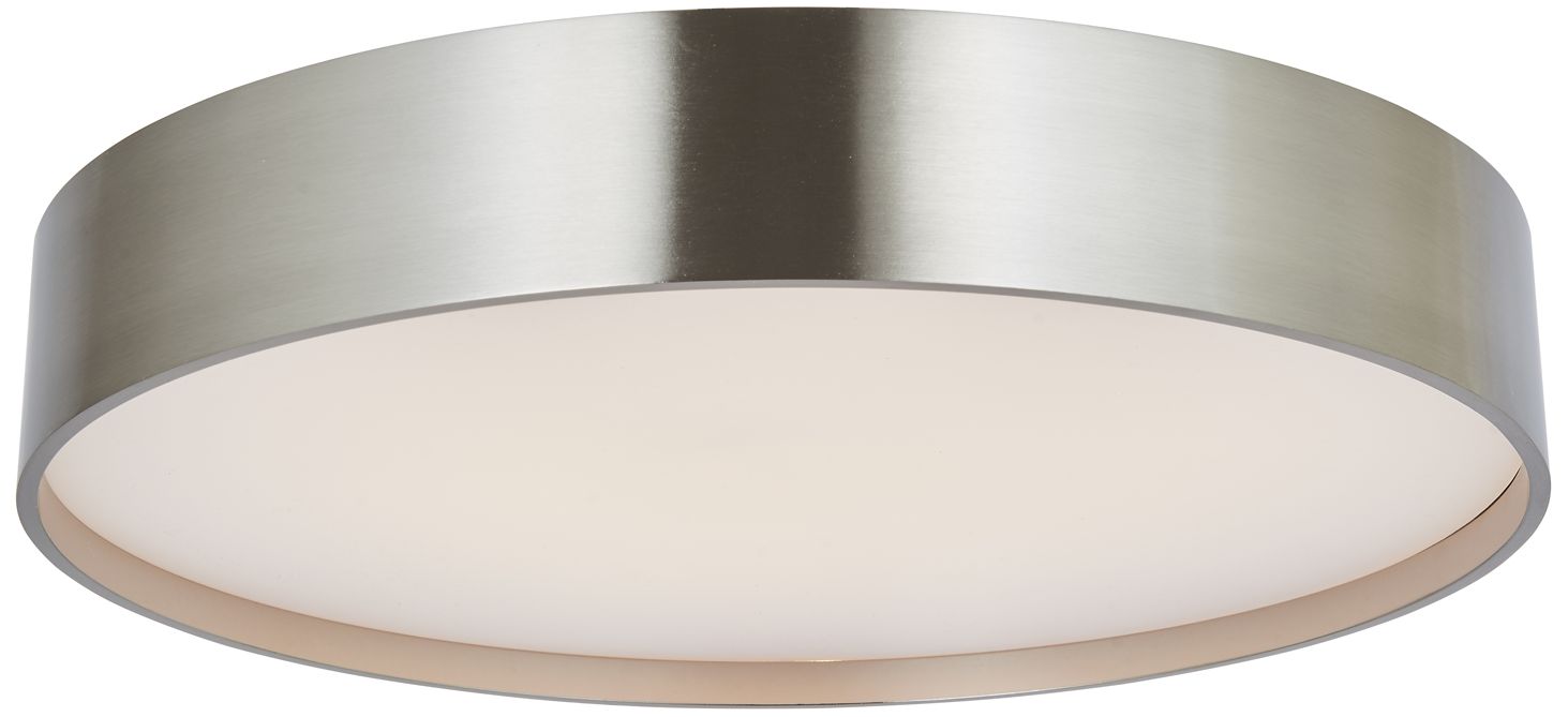 Image 2 Abra Snare 17" Metal Cylinder and Frosted Glass Flushmount more views