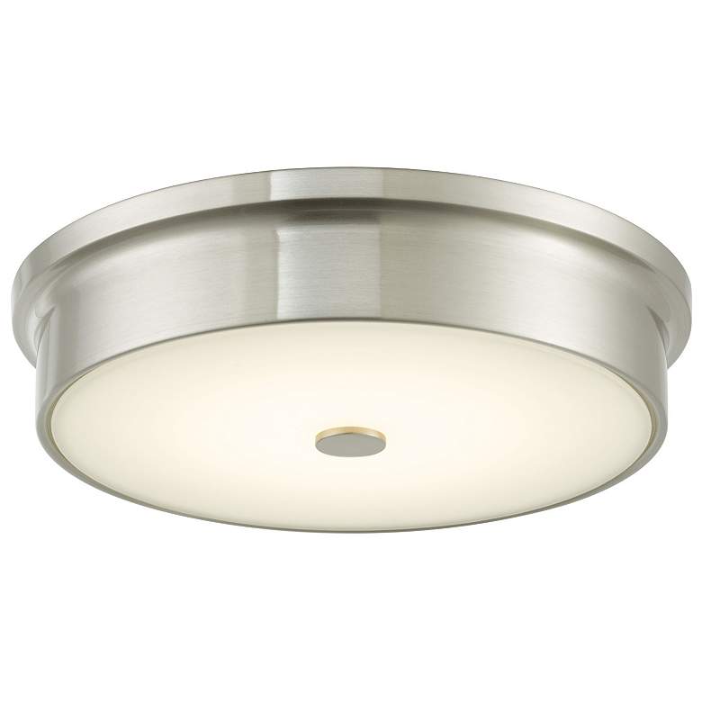 Image 1 ABRA Spark 12" Opal Glass Flushmount Nickel