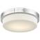 ABRA Step 13" Stepped Opal Glass Flushmount LED Chrome