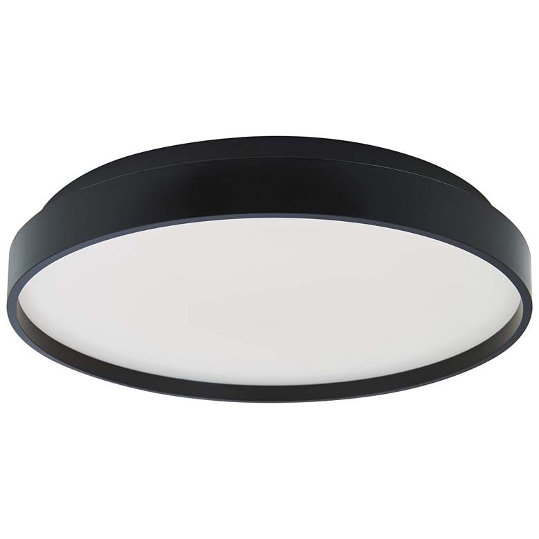 Image 1 ABRA Tambourine 10" Low Profile Flushmount with Soft Uplight Black
