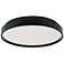 ABRA Tambourine 10" Low Profile Flushmount with Soft Uplight Black