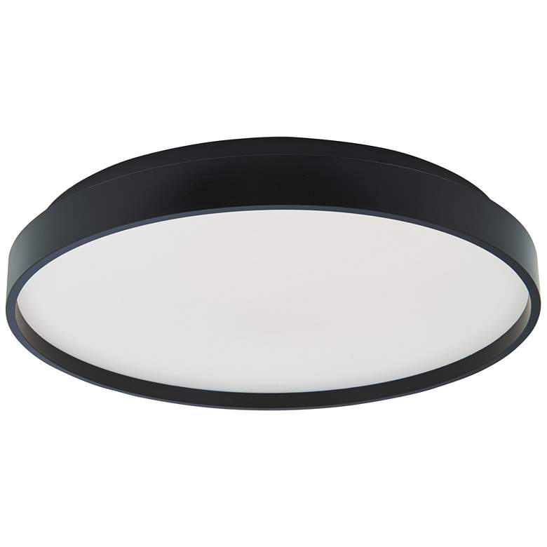 Image 1 ABRA Tambourine 13" Low Profile Flushmount with Soft Uplight Black