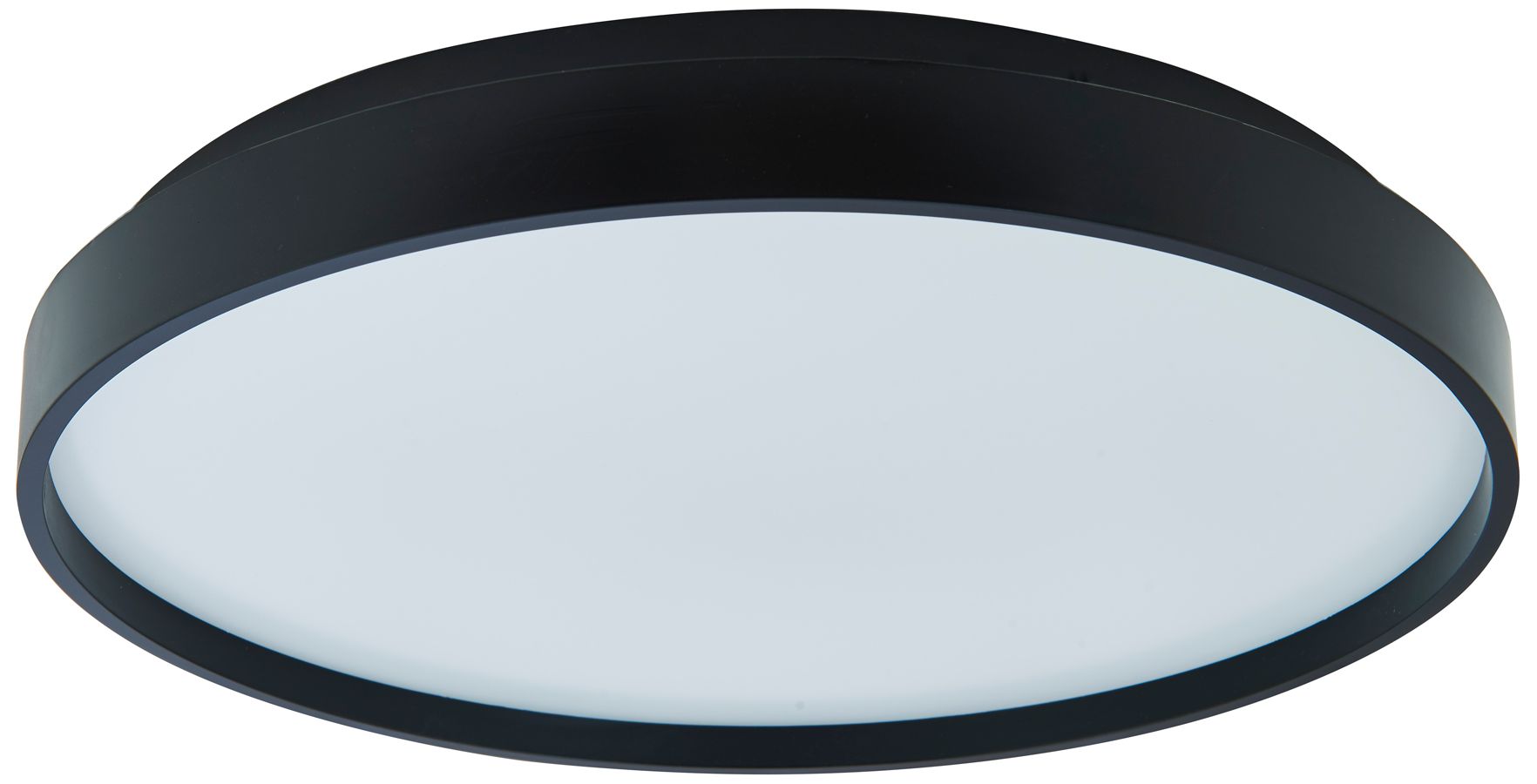 Image 2 ABRA Tambourine 13" Low Profile Flushmount with Soft Uplight Black more views