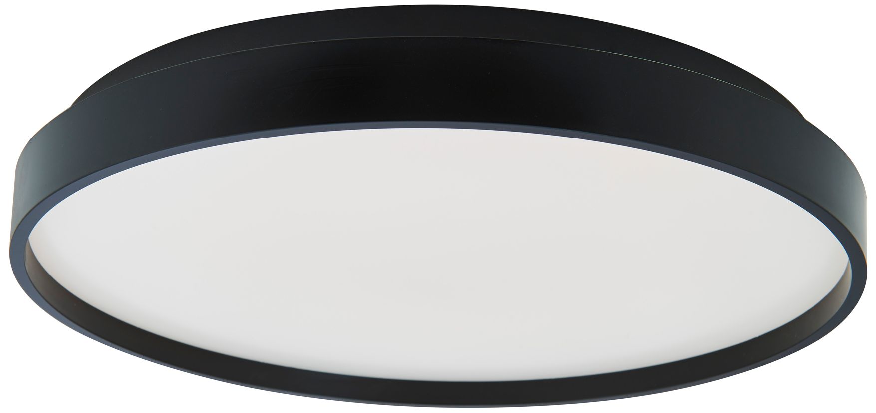 Image 3 ABRA Tambourine 13" Low Profile Flushmount with Soft Uplight Black more views