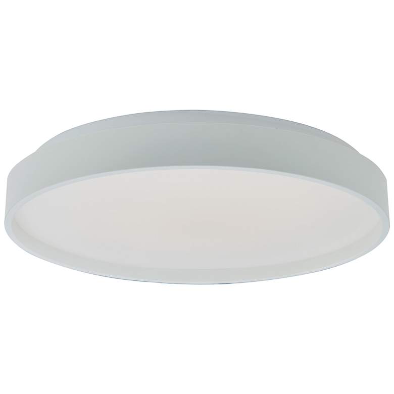 Image 1 ABRA Tambourine 13" Low Profile Flushmount with Soft Uplight WH-White