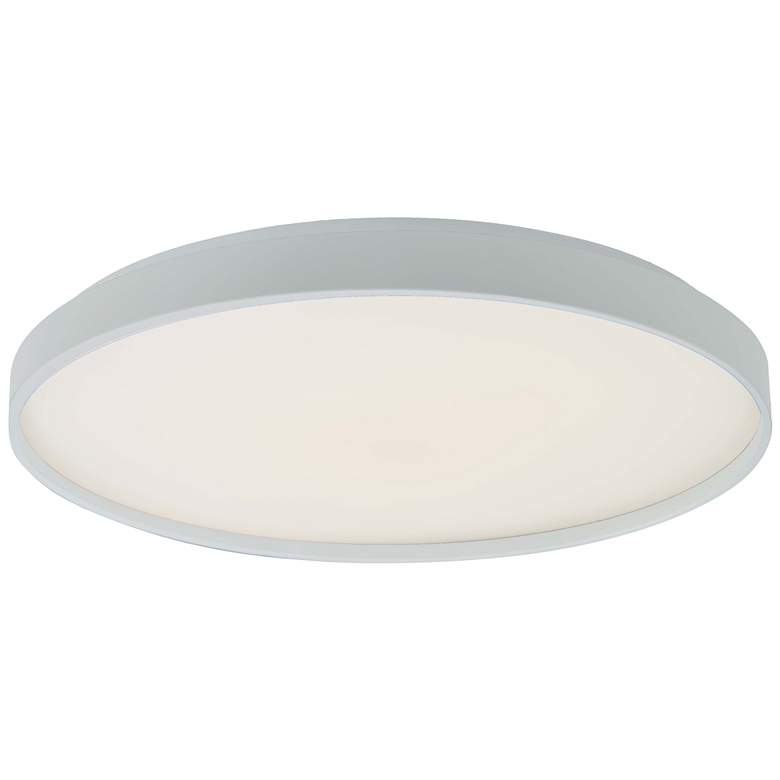 Image 1 ABRA Tambourine 15" Low Profile Flushmount with Soft Uplight WH-White