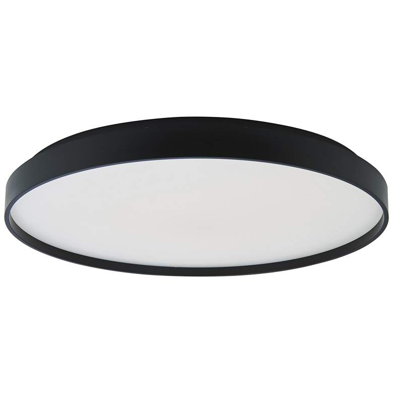 Image 1 ABRA Tambourine 19" Low Profile Flushmount with Soft Uplight Black
