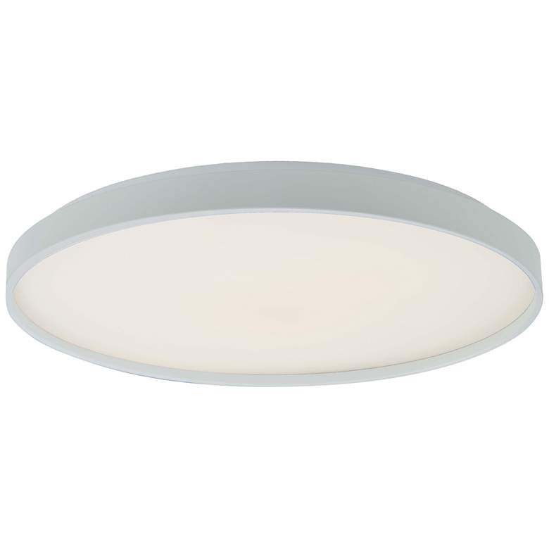 Image 1 ABRA Tambourine 19" Low Profile Flushmount with Soft Uplight WH-White