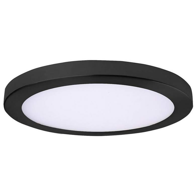 Image 1 ABRA Trix 7.25" Slim Disc Wet Location Flushmount Black