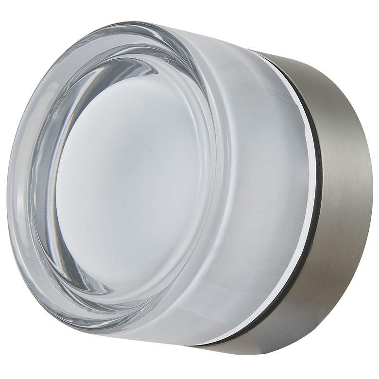 Image 2 Abra Wet Location Indented Solid Glass Wall or Ceiling Fixture more views