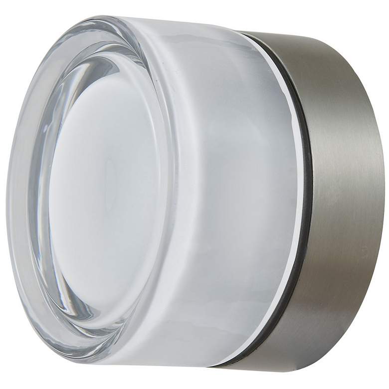 Image 3 Abra Wet Location Indented Solid Glass Wall or Ceiling Fixture more views