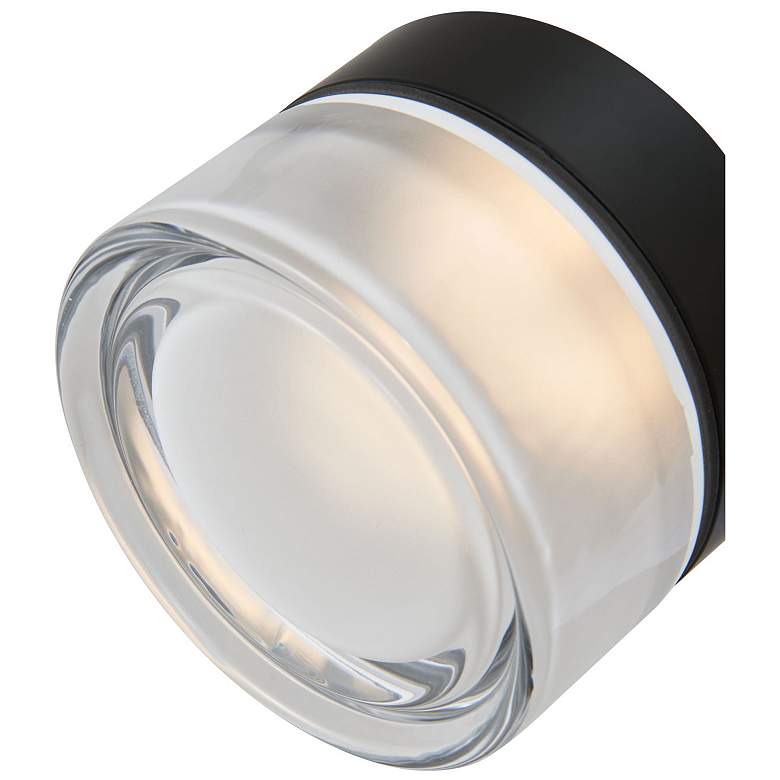 Image 2 Abra Wet Location Indented Solid Glass Wall or Ceiling Fixture more views