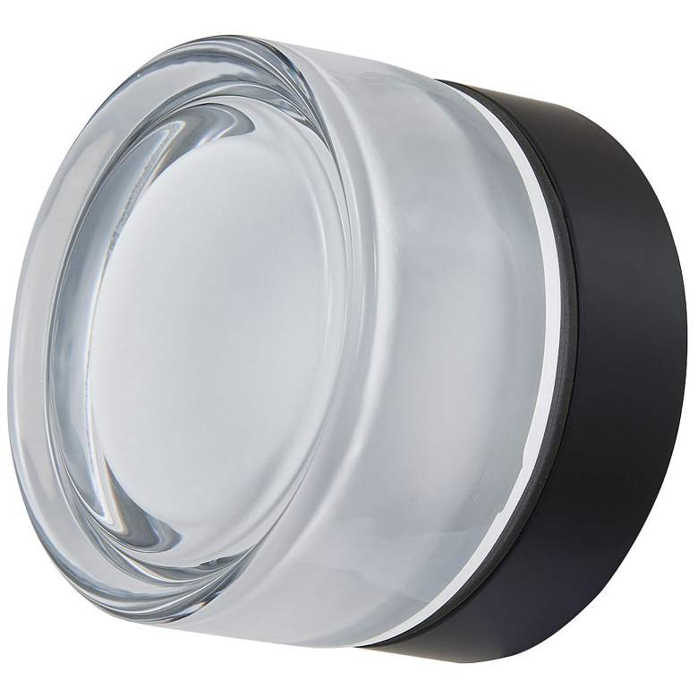 Image 3 Abra Wet Location Indented Solid Glass Wall or Ceiling Fixture more views