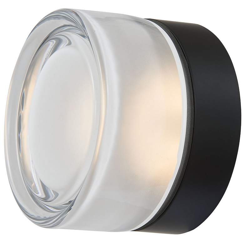 Image 4 Abra Wet Location Indented Solid Glass Wall or Ceiling Fixture more views
