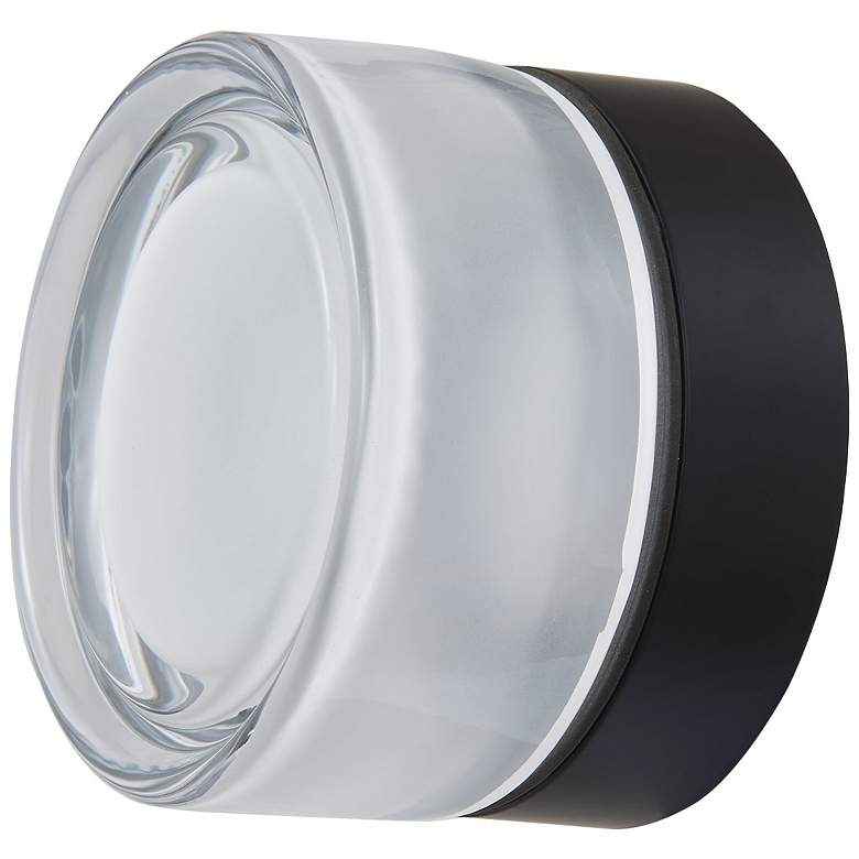 Image 5 Abra Wet Location Indented Solid Glass Wall or Ceiling Fixture more views