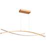 1_Abra Wishbone 45 1/2" Wide Crossed Gold Frame Modern Pendant