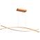 Abra Wishbone 45 1/2" Wide Crossed Gold Frame Modern Pendant
