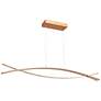 2_Abra Wishbone 45 1/2" Wide Crossed Gold Frame Modern Pendant more views