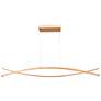 3_Abra Wishbone 45 1/2" Wide Crossed Gold Frame Modern Pendant more views