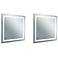 Abril Matte White 36"h x 40"w Rectangular Lighted Wall Mirror