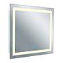 2_Abril Matte White 36"h x 40"w Rectangular Lighted Wall Mirror more views