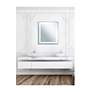 5_Abril Matte White 36"h x 40"w Rectangular Lighted Wall Mirror more views