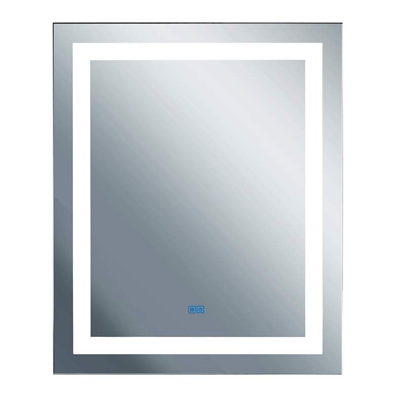 Image 1 Abril Rectangle Matte White LED 32 in. Mirror