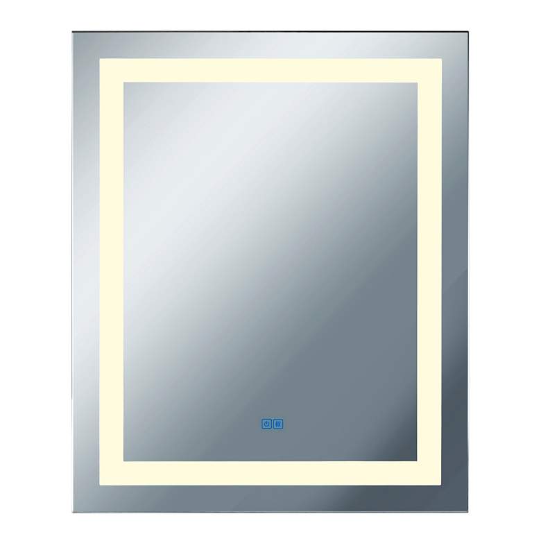 Image 2 Abril Rectangle Matte White LED 32 in. Mirror more views