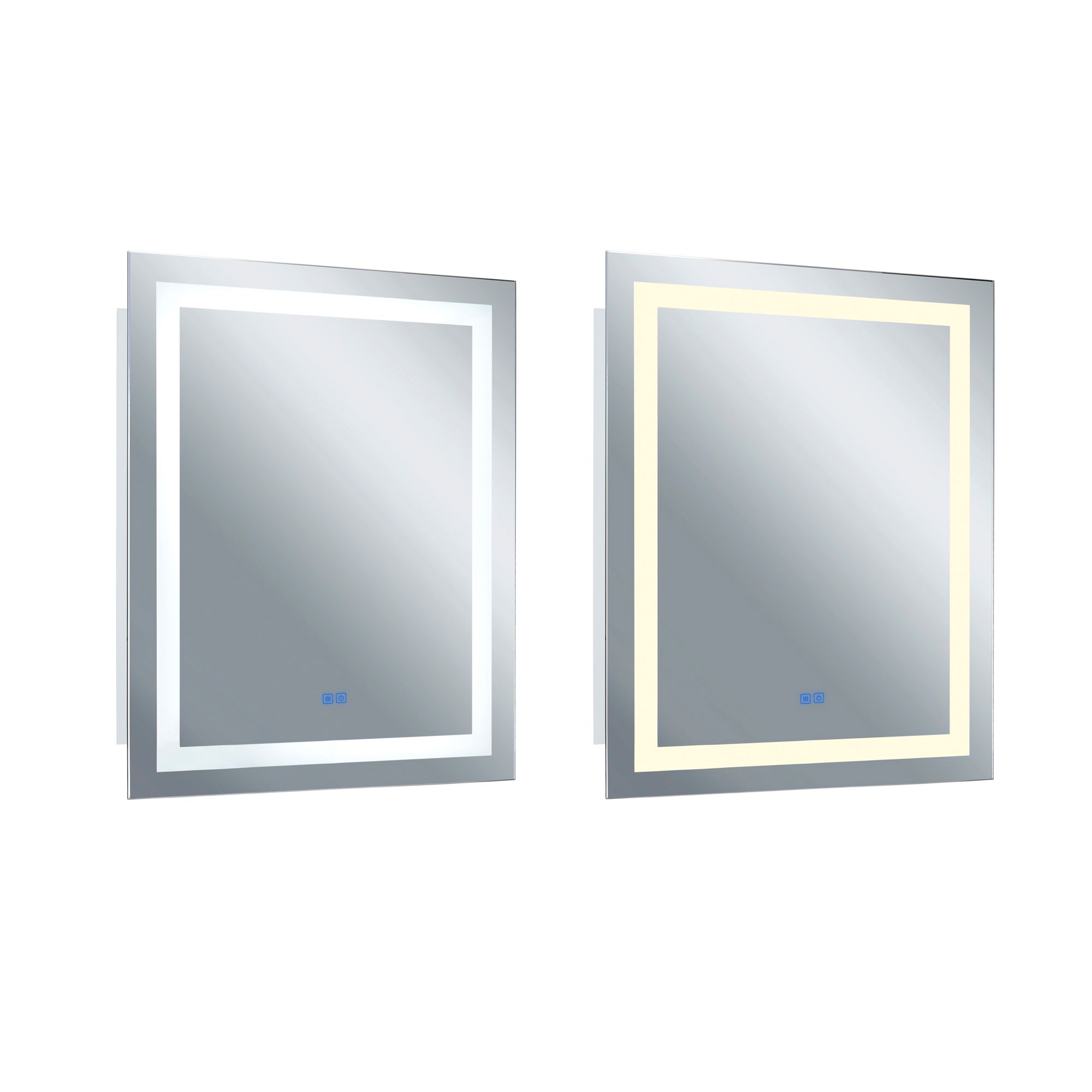 Image 3 Abril Rectangle Matte White LED 32 in. Mirror more views
