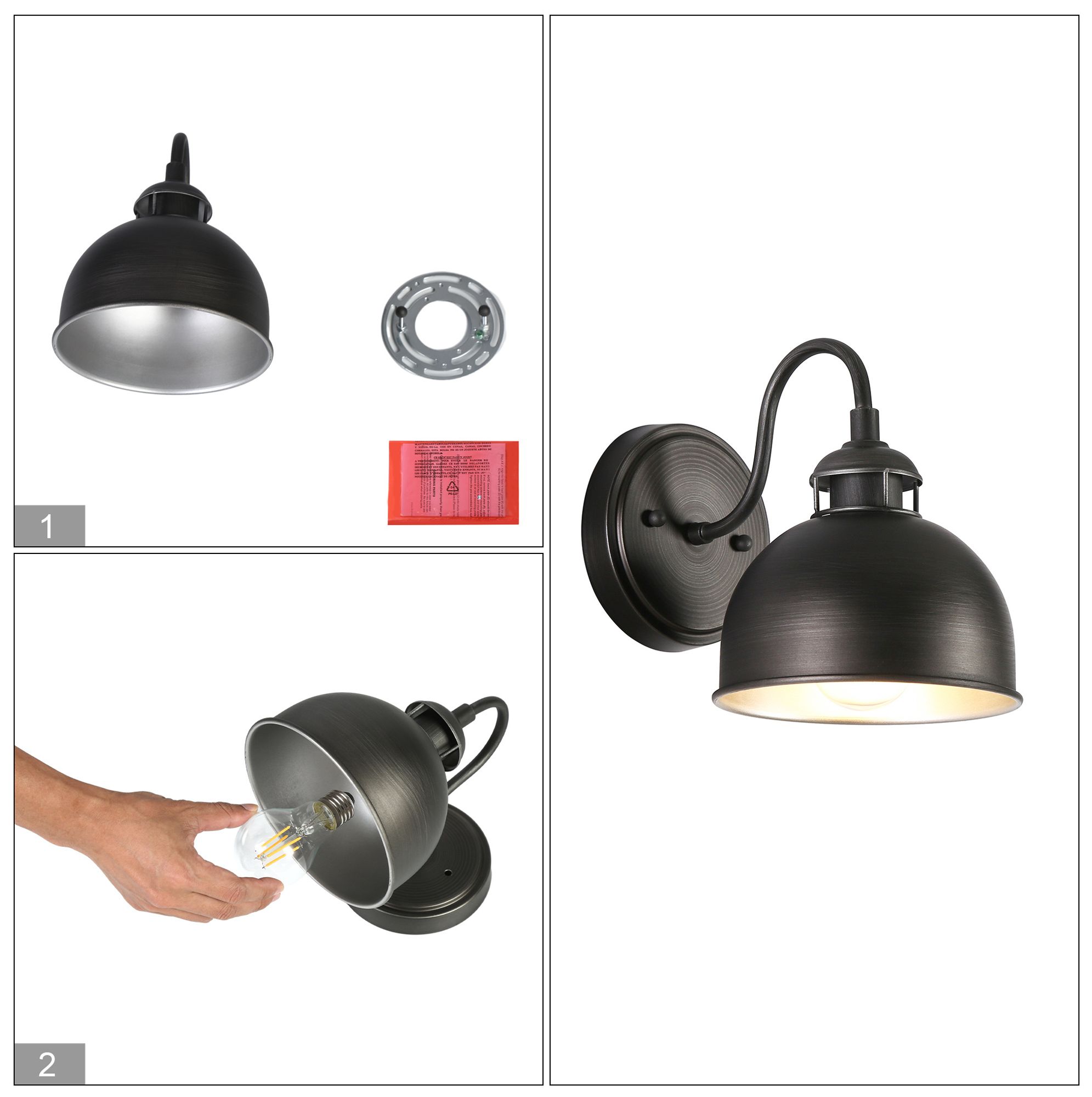 Image 3 Abspinim 1-Light Industrial Wall Sconce - Made to Order more views