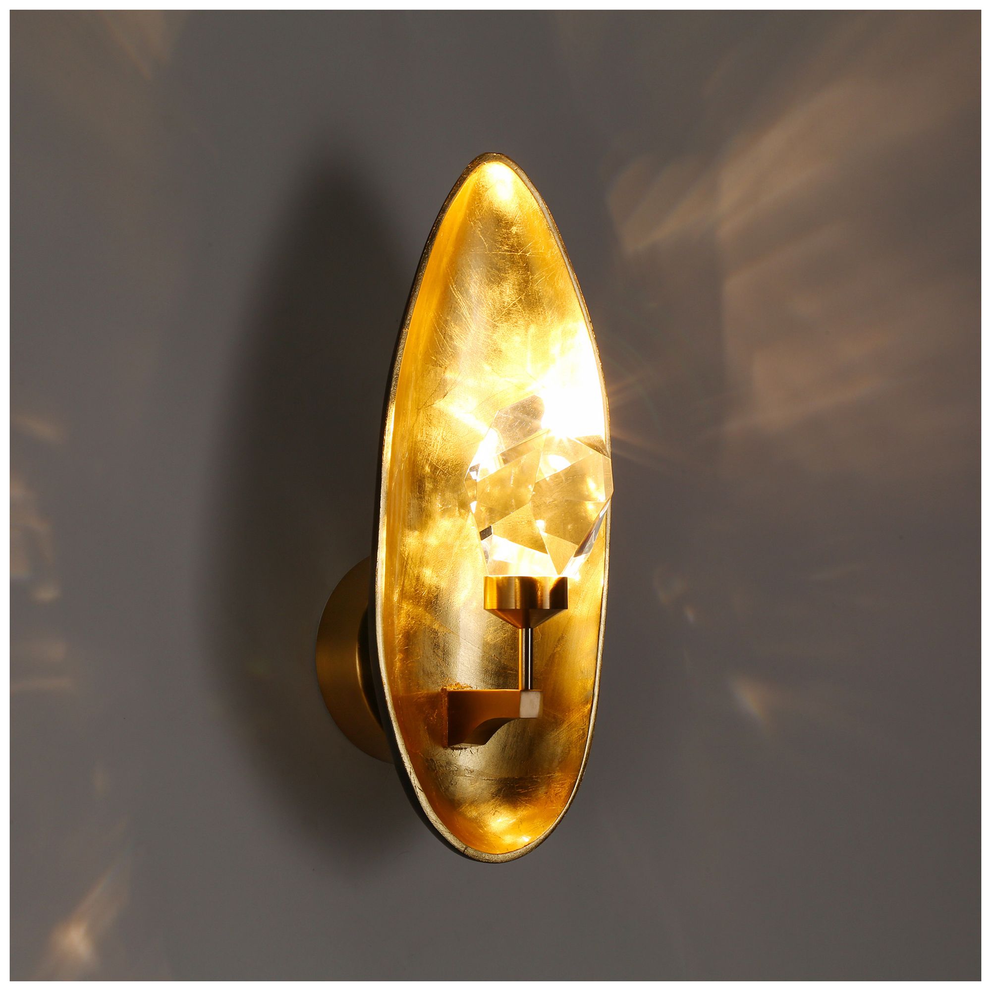 Image 3 Absrond 1-Light LED Crystal Wall Sconce more views