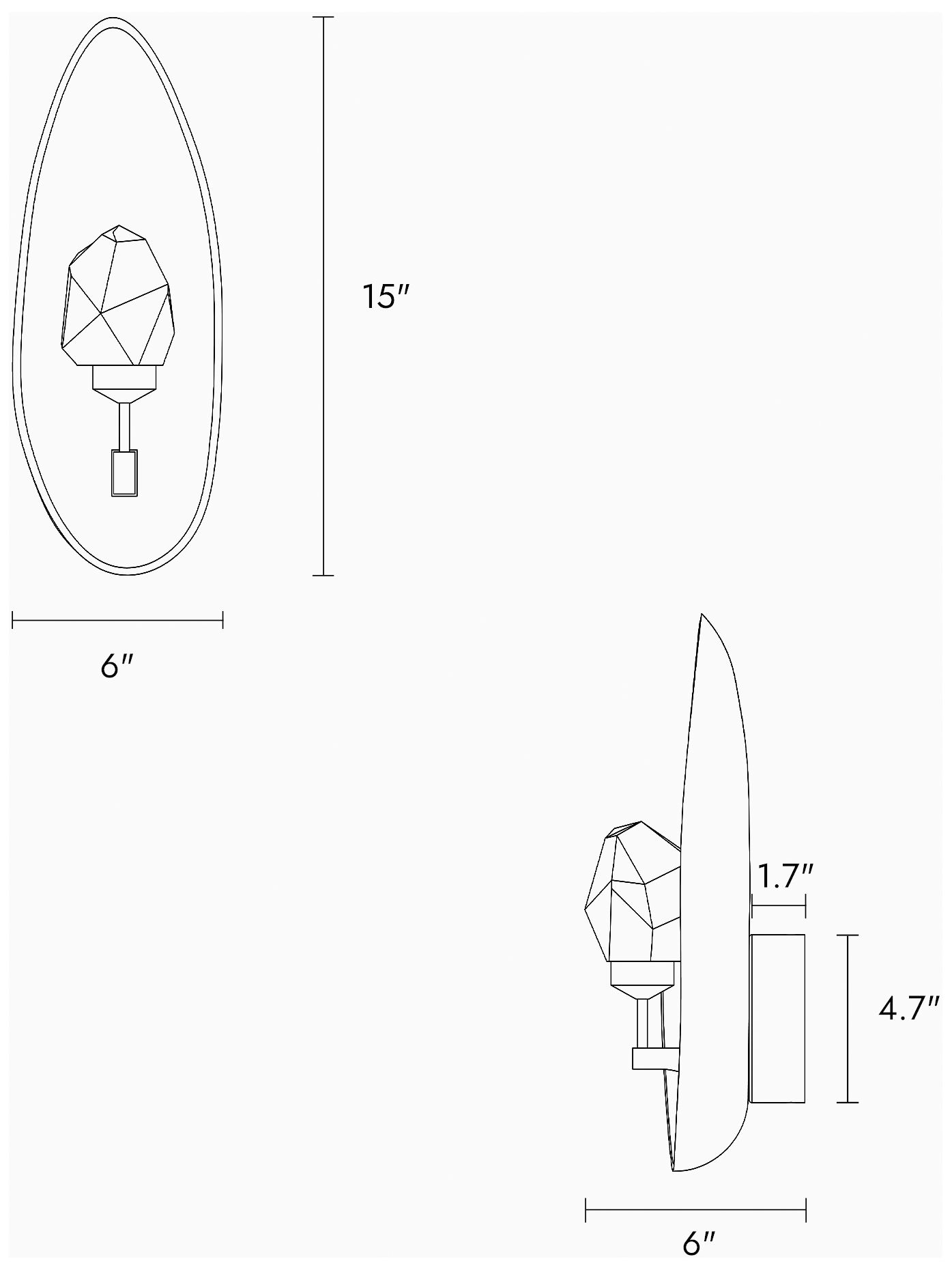 Image 4 Absrond 1-Light LED Crystal Wall Sconce more views